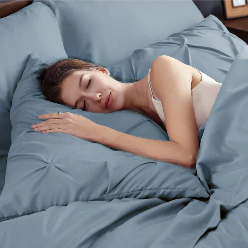 Best Seller Bedsure Pintuck Pinch Pleat Bedding Sets (Set Of 5 Or 7) Bed-in-a-Bag, 89GSM