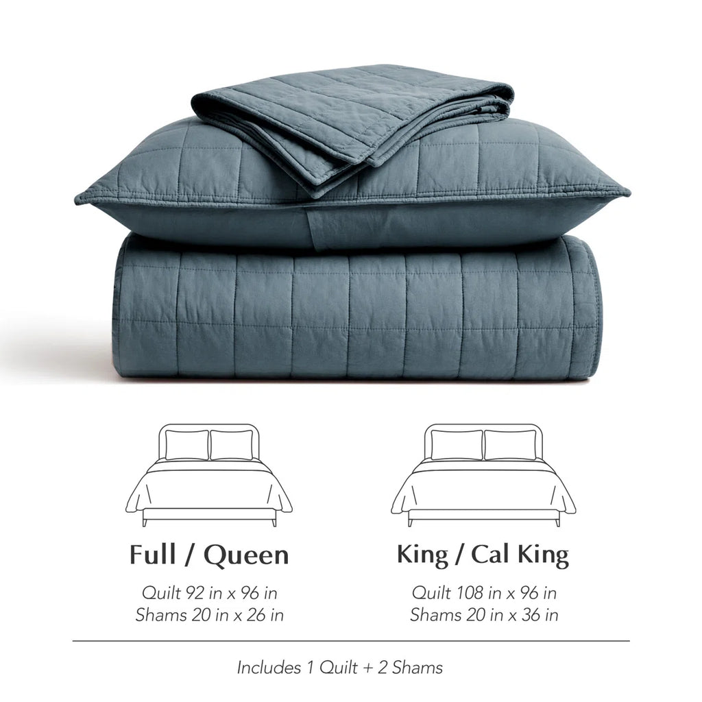 100% Cotton Box Stitch Quilt Set