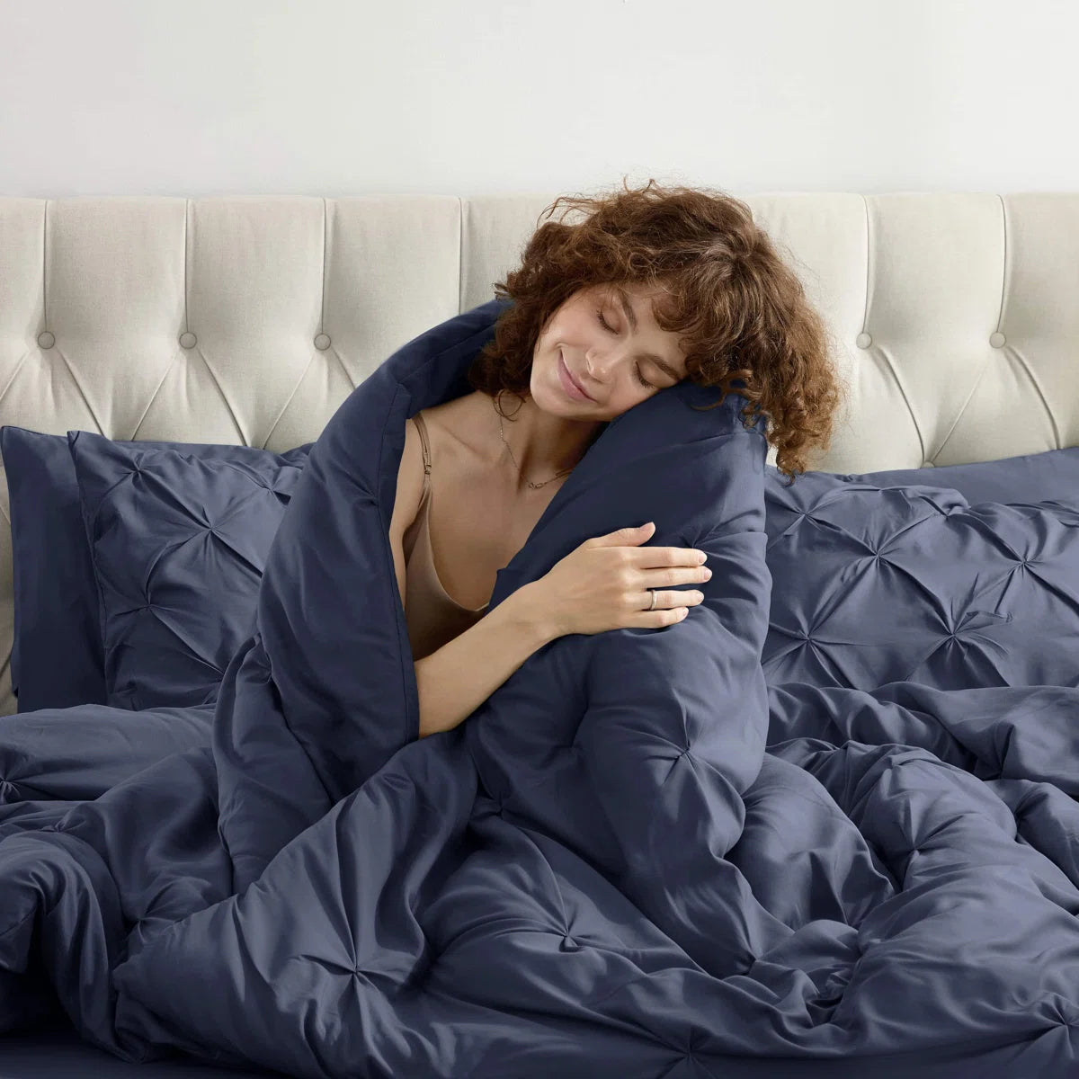 Bed-in-A-Bag Pleated Comforter Set with Bed Sheets