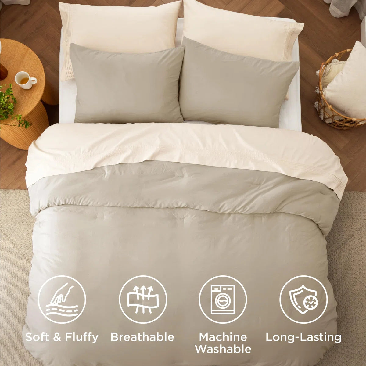 Reversible Prewashed Comforter Set